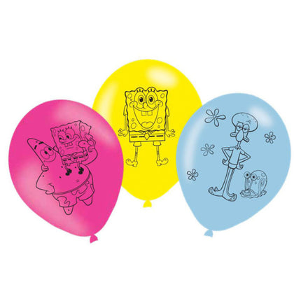 Bob Esponja Globos 27.5cm 6pcs