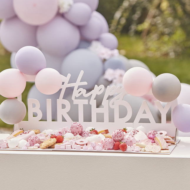 Decoración de mesa Tabla para servir Cumpleaños feliz