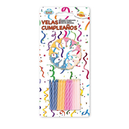 Velas de colores 5,5cm 24uds.