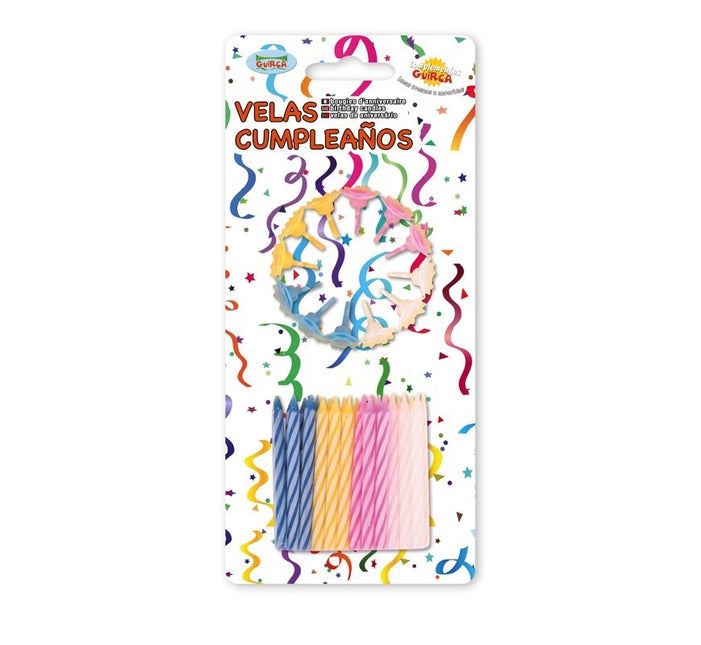 Velas de colores 5,5cm 24uds.