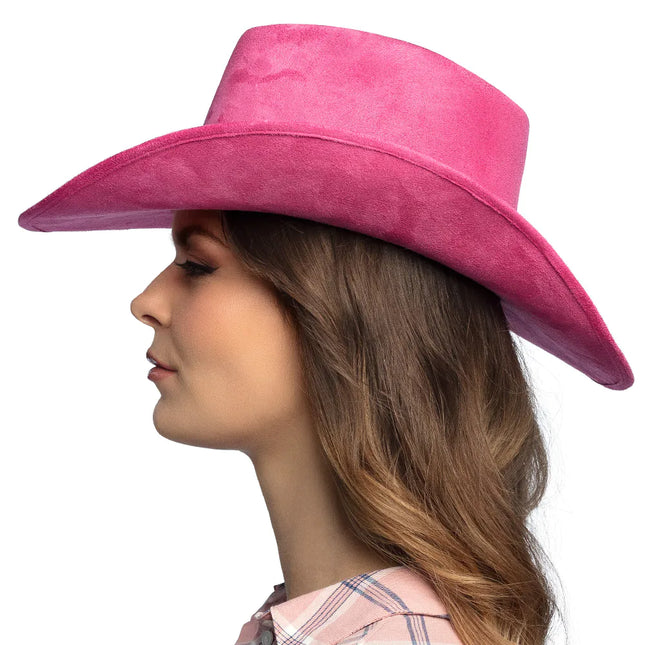 Sombrero Vaquero Rosa Luxe