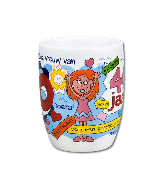 Taza 40 Años Mujer 12cm