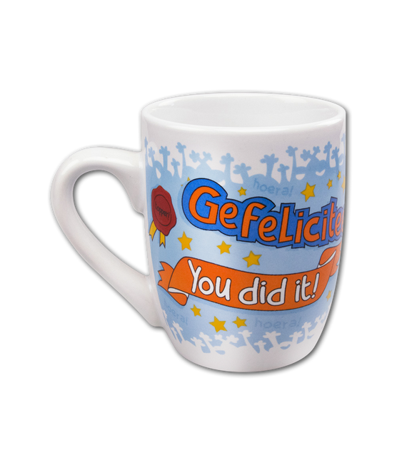 Taza Felicidades Topper 12cm