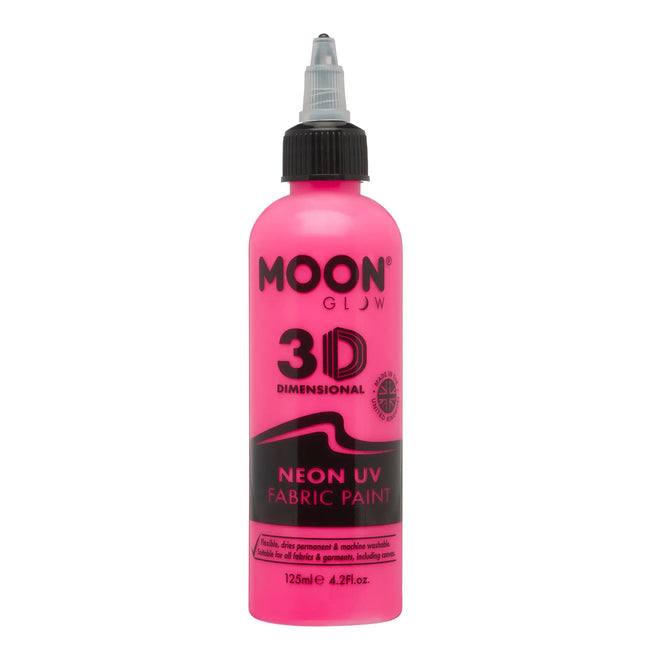 Moon Glow Pintura UV Neón para Telas 125ml Rosa Intenso 125ml