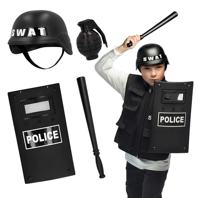 Juego de accesorios Swat Niño 4 piezas