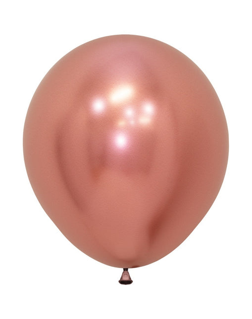 Globos Reflex Oro Rosa 45cm 6pcs