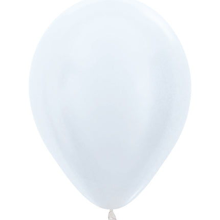 Globos Blanco Perla 25cm 100pcs