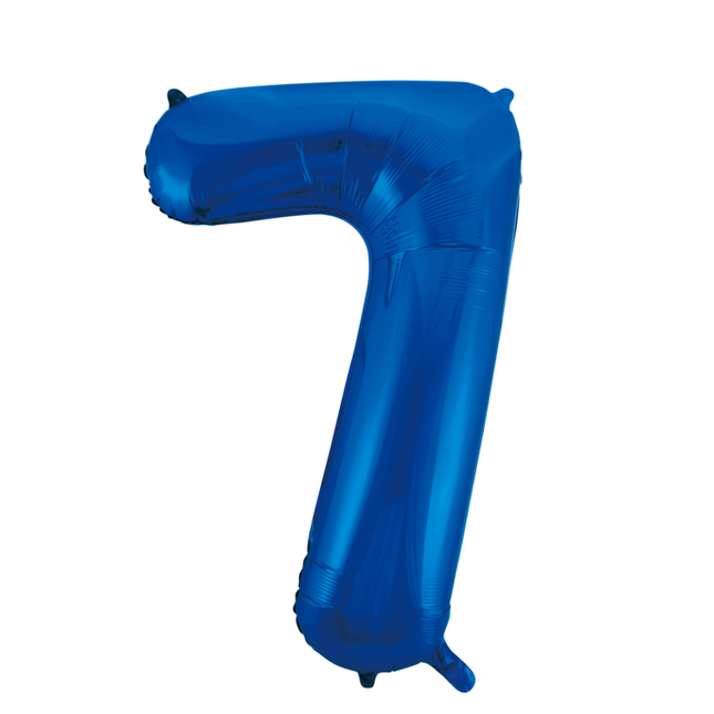 Globo Foil Figura 7 Azul XL 86cm vacío