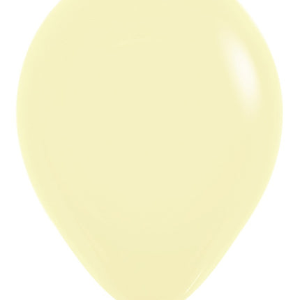 Globos Amarillo Mate Pastel 30cm 50pcs