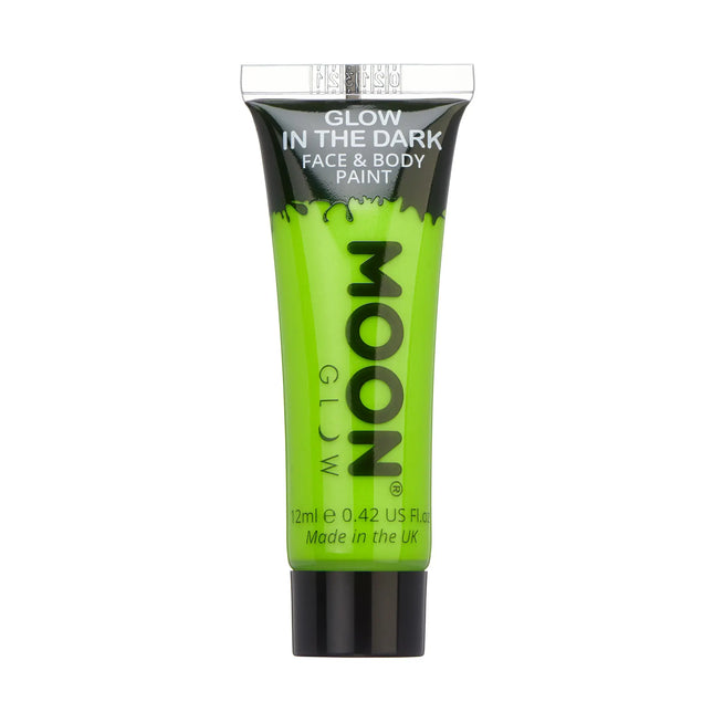 Moon Glow Pintura facial que brilla en la oscuridad Verde 12ml