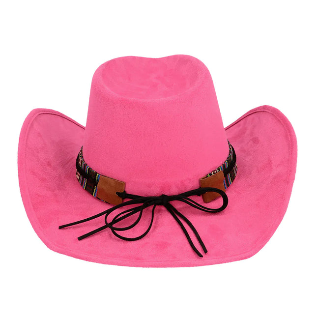 Sombrero Vaquero Rosa Luxe