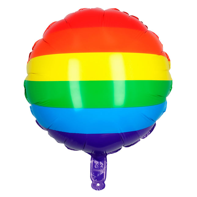 Globo de Helio Arco Iris Doble Cara Vacío 45cm