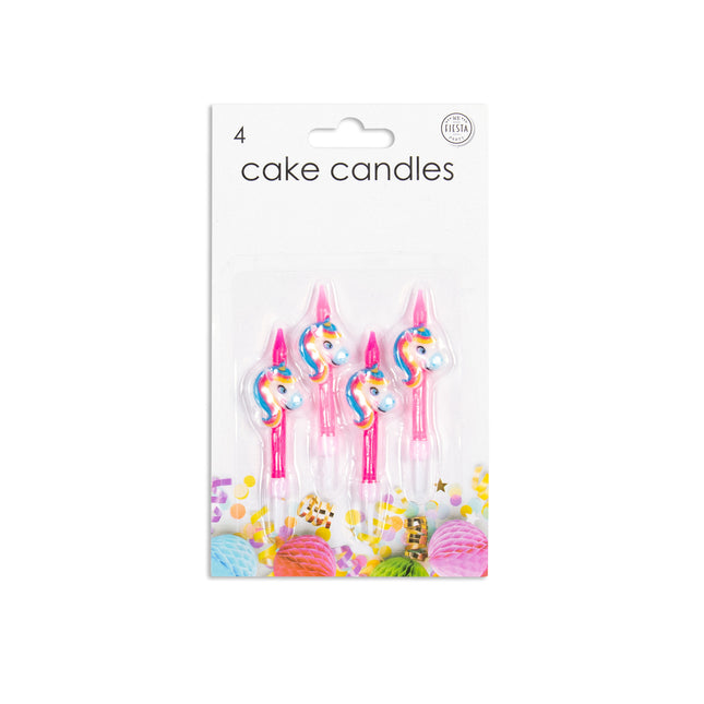 Velas Unicornio 5.9cm 4pcs