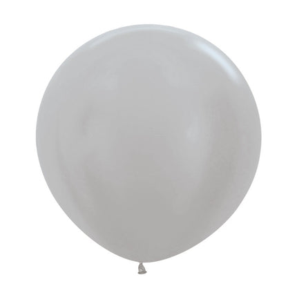 Globos Plata 61cm 10pcs