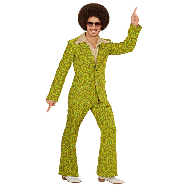 Disfraz Disco 70S Verde Hombre