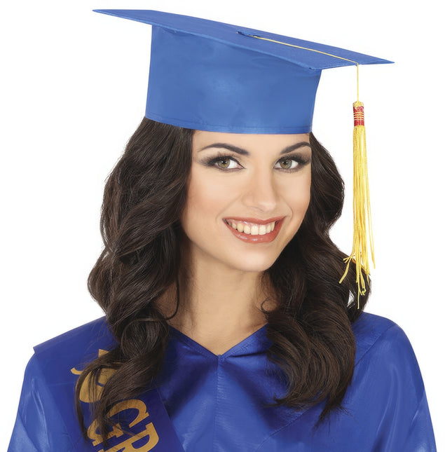 Gorro de graduación Azul