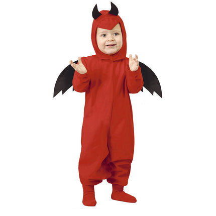 Diablo Disfraz Halloween Bebé Rojo Negro