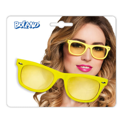 Gafas de fiesta amarillo neón