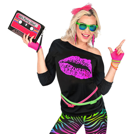 Camiseta Neon 80S Mujer