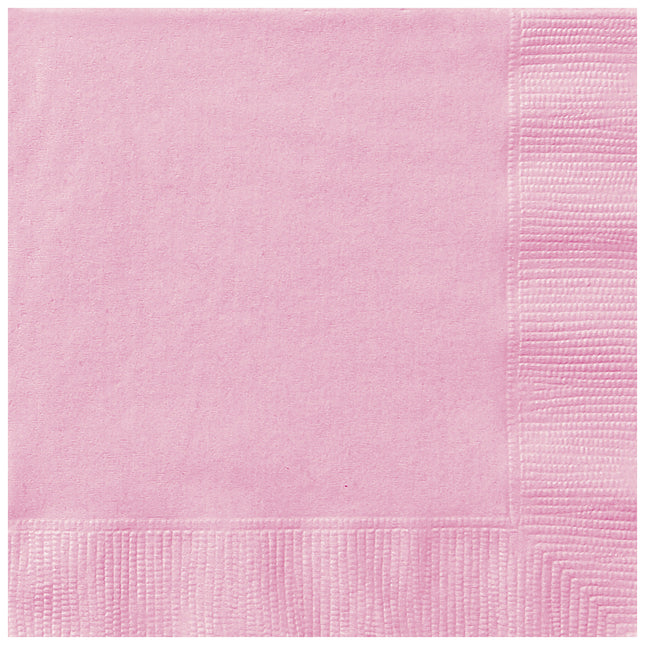 Servilletas Rosa Claro 2 Capas 33cm 20pcs