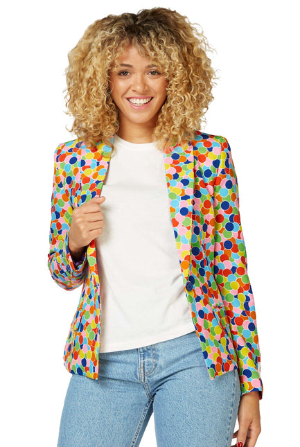 Blazer de confeti de fiesta para mujer OppoSuits