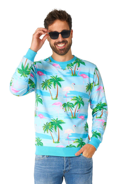 Hawaii Flamingo Sweater Hombres OppoSuits