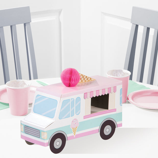 Decoración de mesa Carrito de helados 23,5cm