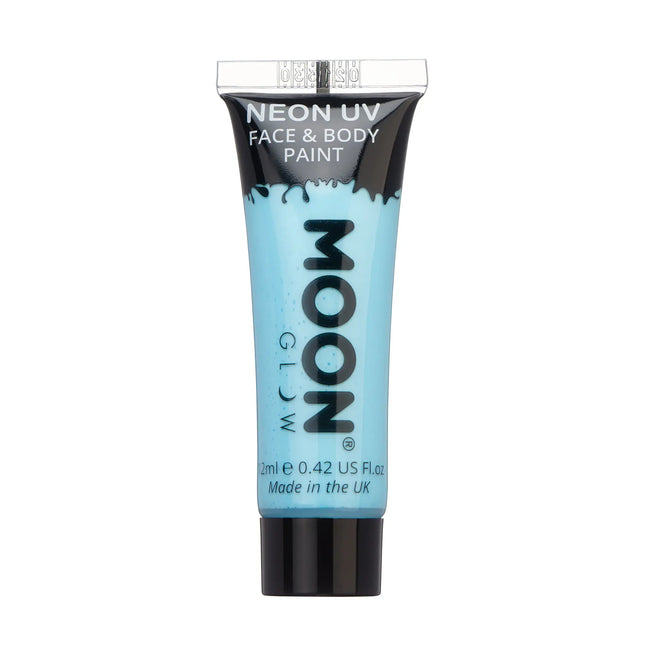 Pintura Facial UV Neón Pastel Moon Glow Azul Pastel 12ml