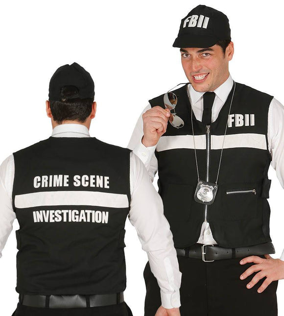 Chaleco y gorra del FBI