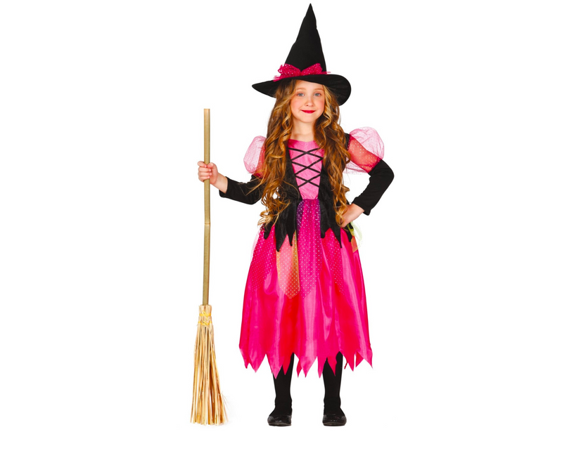 Disfraz de Bruja de Halloween Infantil Rosa