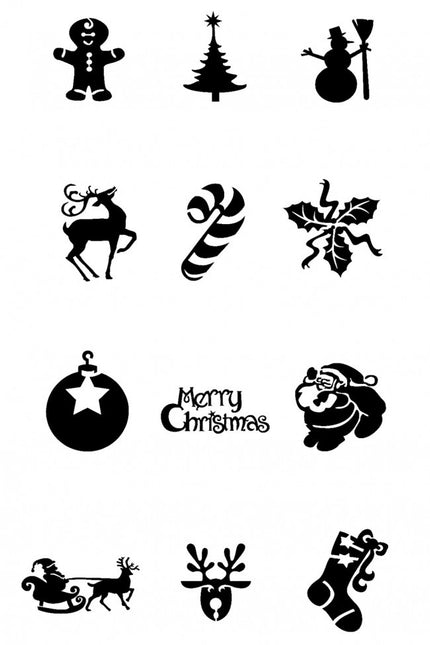 Plantilla de tatuaje de Navidad 24 unidades