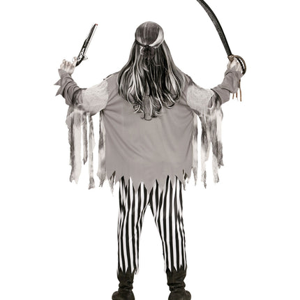 Disfraz de Halloween Negro Blanco Hombre Fantasma Pirata