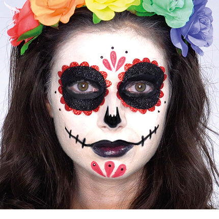 Set de maquillaje Día de los Muertos 8 piezas