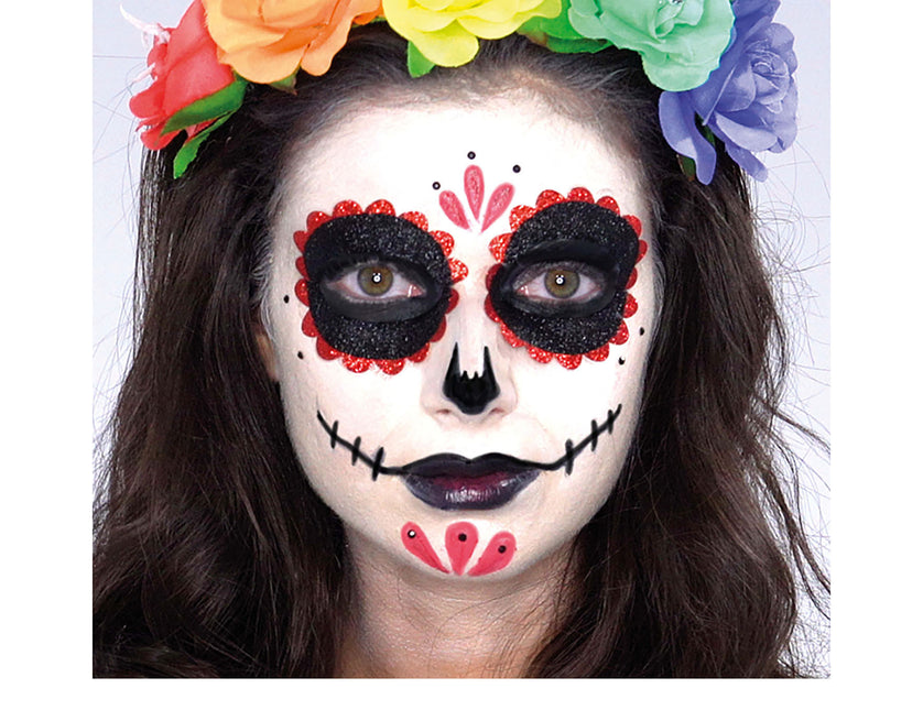 Set de maquillaje Día de los Muertos 8 piezas