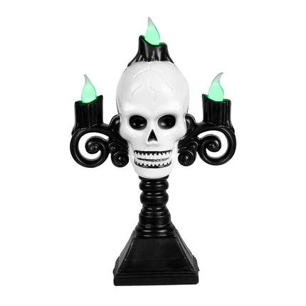 Halloween Candelabro Led Calavera 16cm