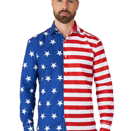 Camiseta USA Flag Hombre <tc>Suitmeister</tc>