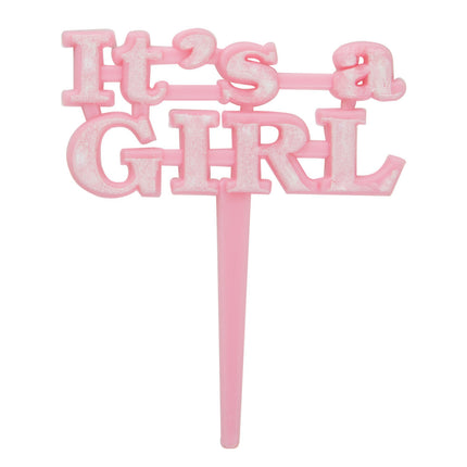 Cake topper Es una Niña Rosa 8pcs