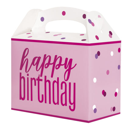 Cajas de regalo Feliz Cumpleaños Rosa 6pcs