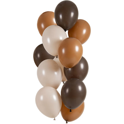 Globos Marrones 33cm 12uds