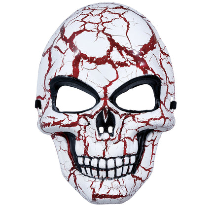 Rojo Blanco Máscara de Halloween Calavera