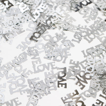 Confeti de mesa Love Silver