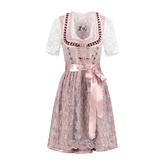 Vestido Dirndl Rosa Oktoberfest Mujer 2 Piezas