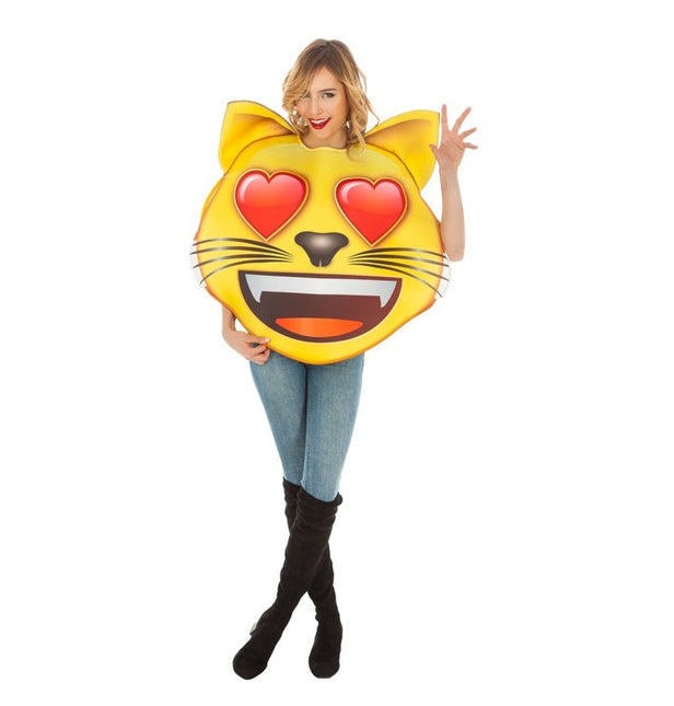 Disfraz Emoji Gato Corazón