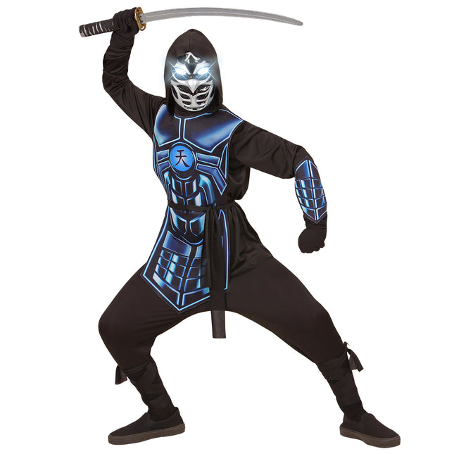 Disfraz de Ninja Negro Azul Niño