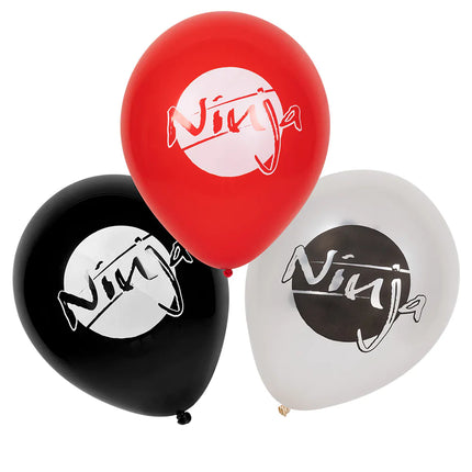 Globos Ninja 25cm 6pcs