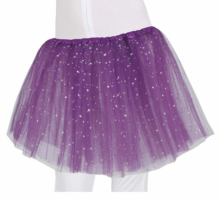 Tutú Estrellas Morado 30cm