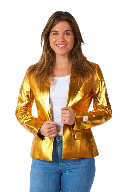 Blazer dorado de mujer OppoSuits