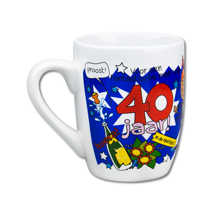 Taza 40 Años Hombre 12cm