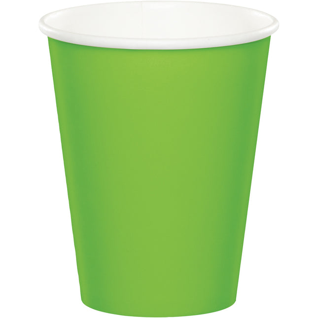 Vasos Verde Lima 256ml 8uds.