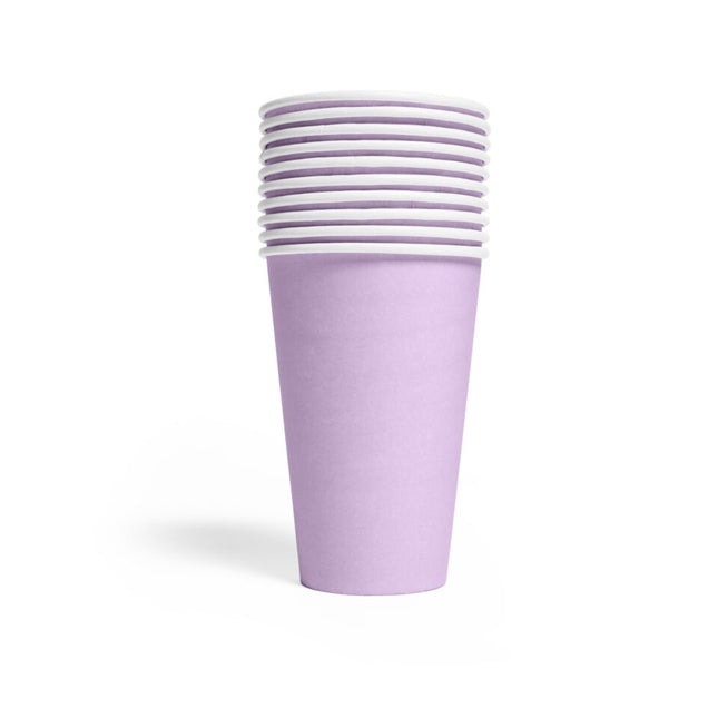 Vasos Lila Papel 350ml 10uds.